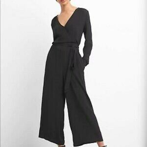 Gap Black Wrap Jumpsuit with Tie